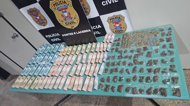 Dois suspeitos de pichação são presos em Pontes e Lacerda; drogas e dinheiro são apreendidos