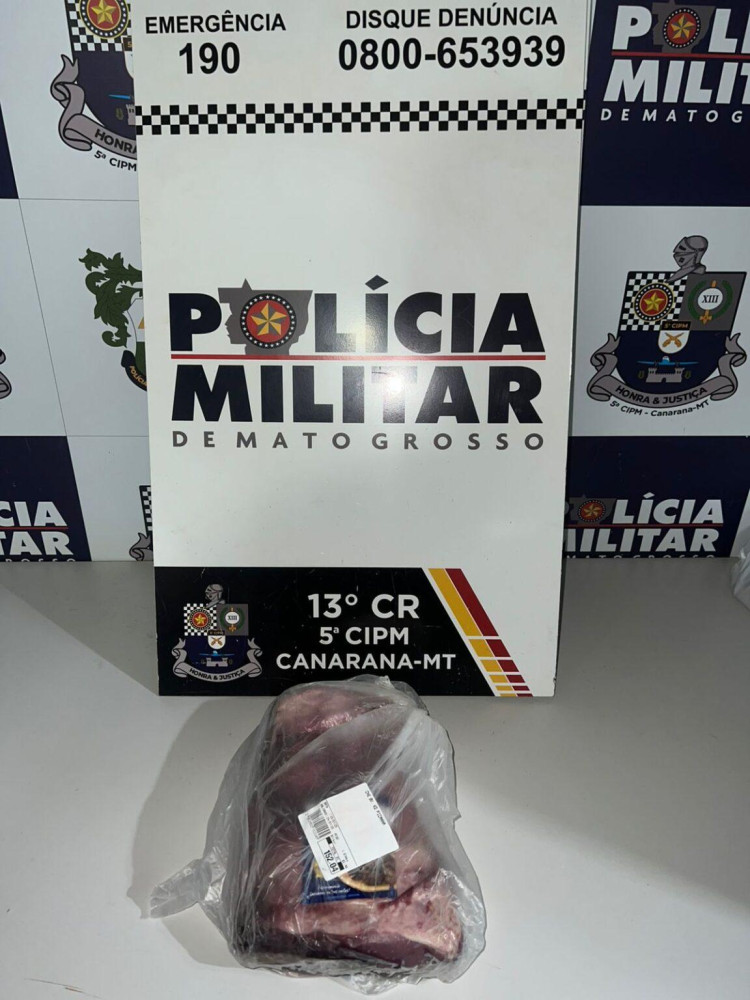 Homem é preso pela Polícia Militar após furtar picanha em Canarana MT
