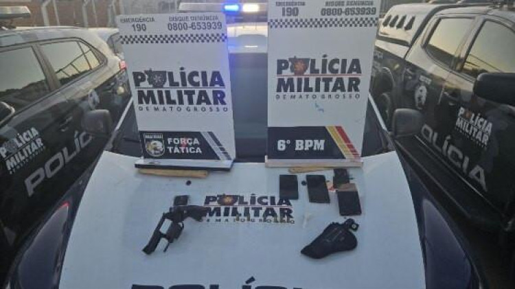 Quatro suspeitos de facção criminosa são presos pela PM em Cáceres