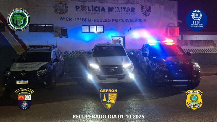 Polícia Militar recupera caminhonete furtada e prende homem por receptação em Curvelândia