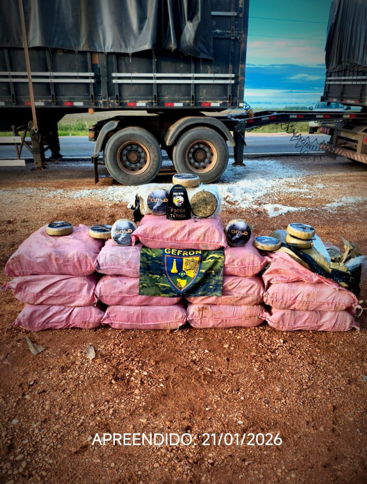 Operação Tolerância Zero apreende mais de 400 quilos de skank em rodovia de Mato Grosso