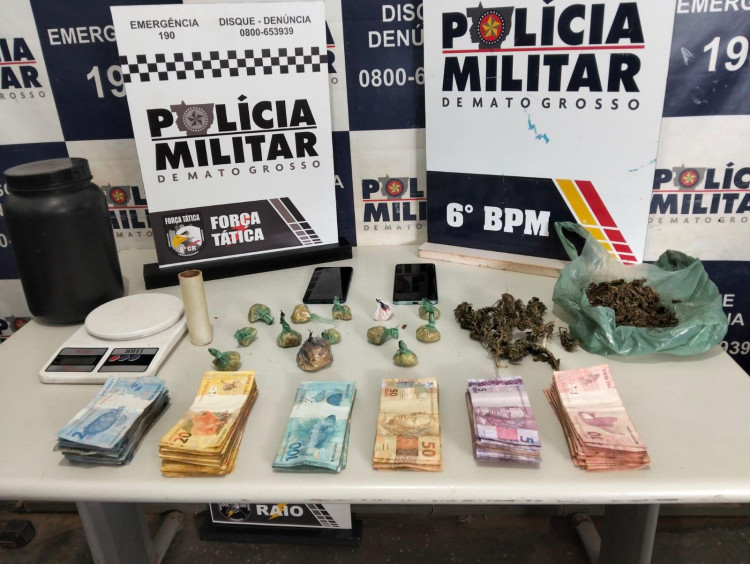 Polícia Militar prende suspeito por tráfico de drogas durante operação em Cáceres