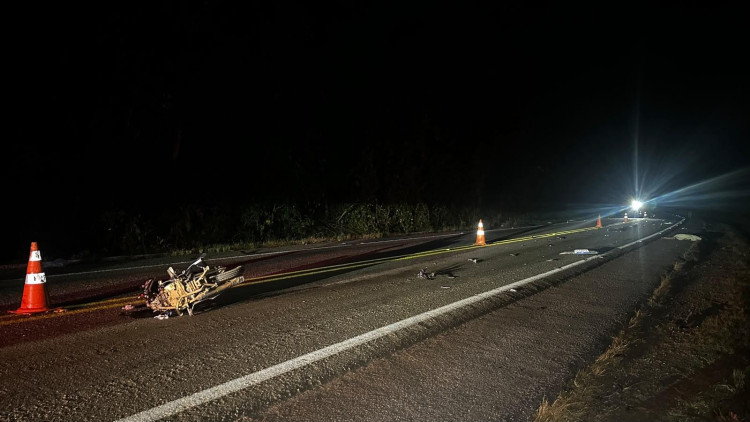 Motociclista morre em acidente com carro na BR-174 em Pontes e Lacerda