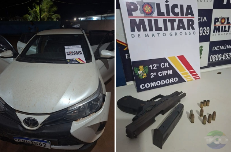 Carro furtado é recuperado em Comodoro após troca de tiros com a PM