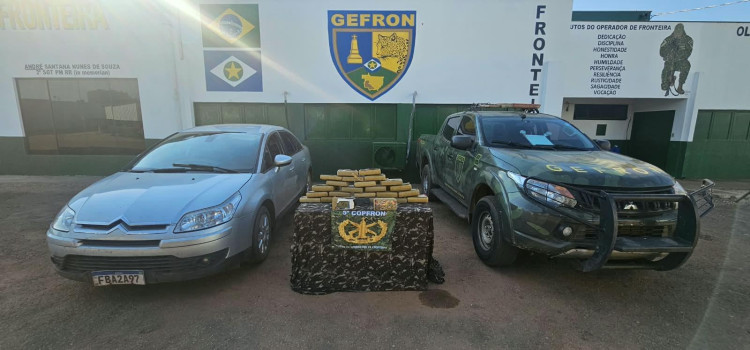Gefron apreende tabletes de skunk escondidos em compartimento secreto de carro na BR-174
