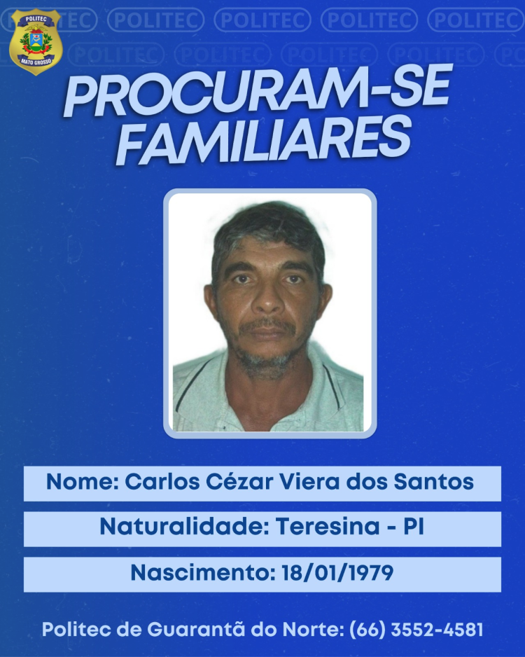 NOVA GUARITA: Politec procura familiares de garimpeiro encontrado morto em rio