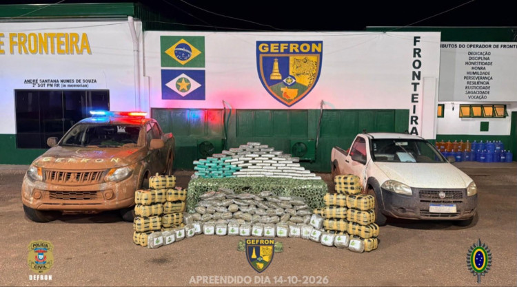 Operação na MT-199 apreende 250 quilos de drogas e prende dois suspeitos em Vila Bela