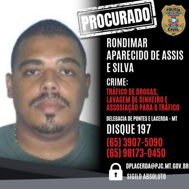 Operação Vips:Polícia procura suspeito de tráfico e lavagem de dinheiro em Pontes e Lacerda