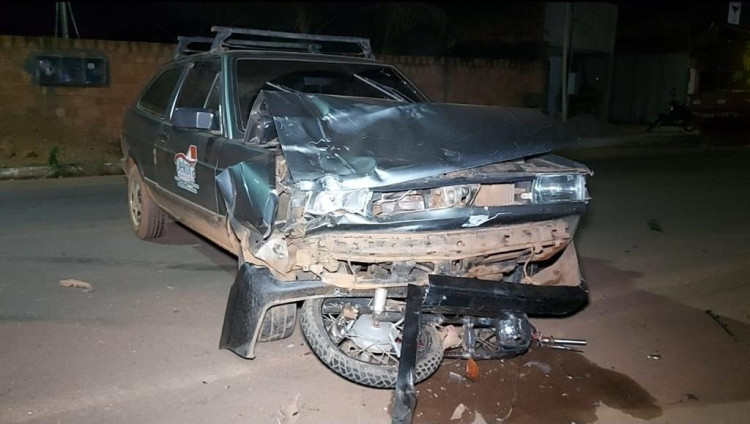 Acidente grave na BR 174B: carro bate frontalmente com motociclista