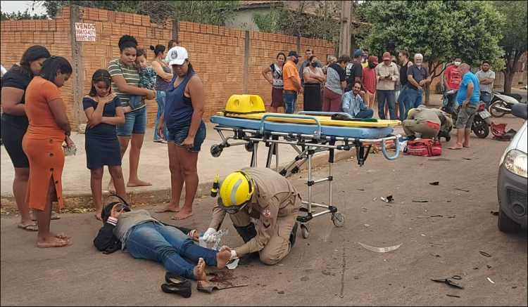Criança de 09 anos sofre grave ferimento na cabeça em acidente de trânsito na Pernambuco