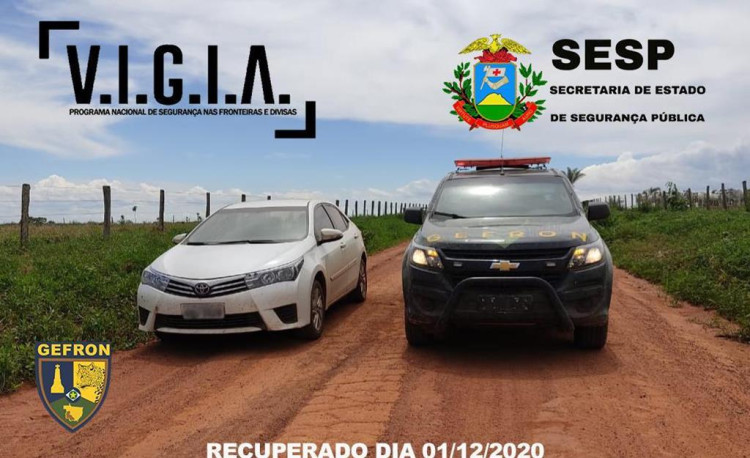 Em propriedade rural de Vila Bela, Gefron detém adolescente com carro roubado