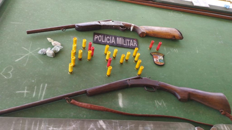 Forças de segurança de MT impedem invasão de terras, prendem dois e apreendem armas de fogo e drogas
