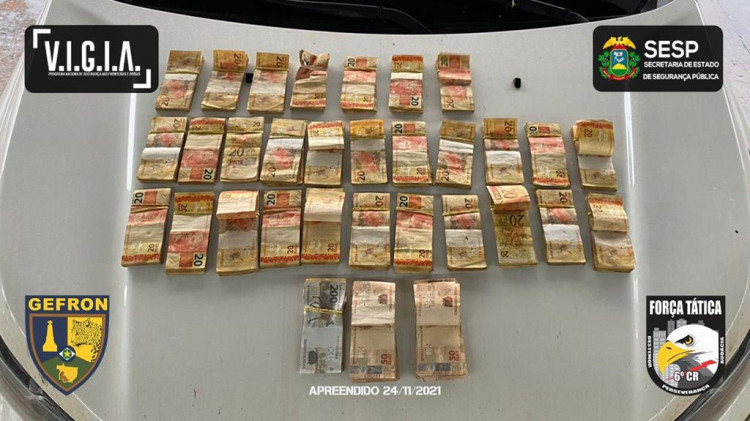 Fronteira: motorista é detido com mais de 30 mil reais em Porto Esperidião