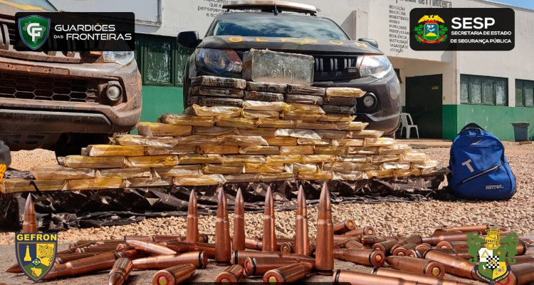 Gefron apreende 75 quilos de cocaína; prejuízo ao crime em mais de R$ 1,4 milhão