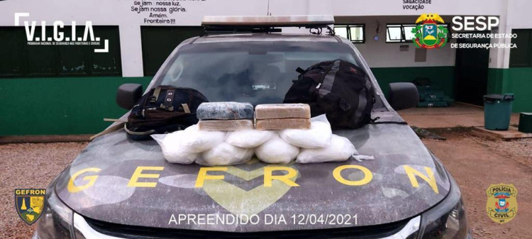 Gefron e Polícia Civil apreendem cerca de 80 mil reais em entorpecentes em Porto Esperidião