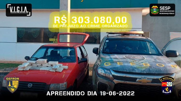 Gefron encontra mais de 18 kg de entorpecentes em fundo falso de veículo, em Cáceres