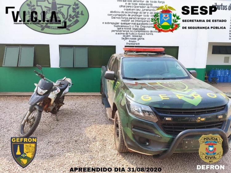 Gefron recupera motocicleta na BR-174