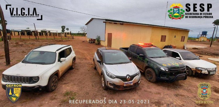Gefron recupera três veículos na região de fronteira em Vila Bela da Santíssima Trindade