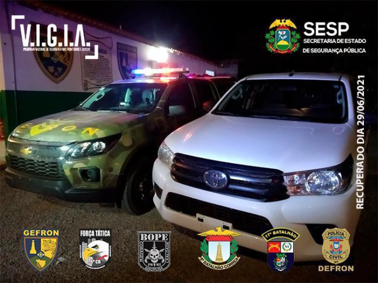 Homem é preso conduzindo camionete roubada vindo da Bolívia