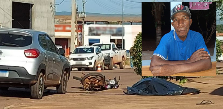 Idoso morre após acidente entre carro e moto, em Pontes e Lacerda