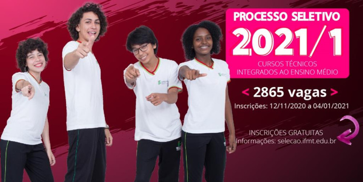 IFMT lança edital com 2.865 vagas em 19 campi e 02 centros de referência para os cursos técnicos integrados ao ensino médio