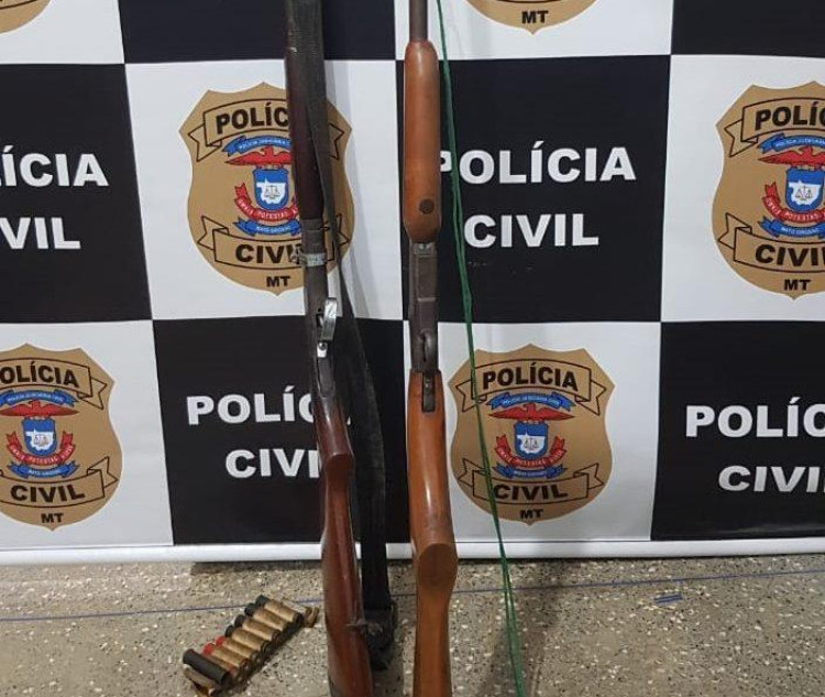 Investigado por violência doméstica e ameaça, homem é preso em flagrante com armas de fogo