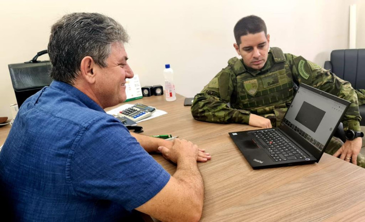 Moretto e comandante do Gefron discutem implantação da maior estrutura policial do país