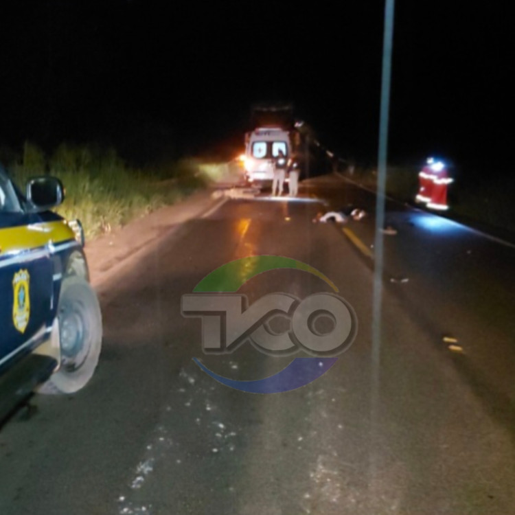 Motocilista morre em acidente na Br174, condutor de camionete envolvida foge do local sem prestar atendimento
