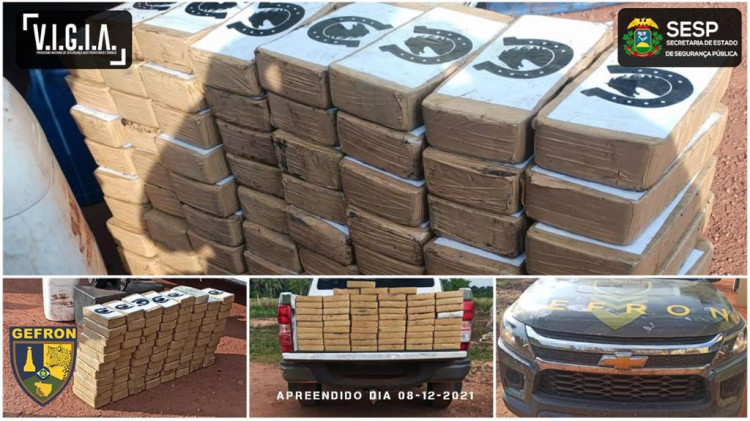 Nas garras do Gefron: ônibus que faz linha da Triunfo à Pontes e Lacerda é apreendido com drogas