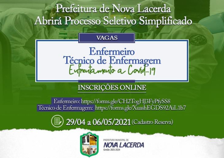 Nova Lacerda abre Processo Seletivo na área da saúde