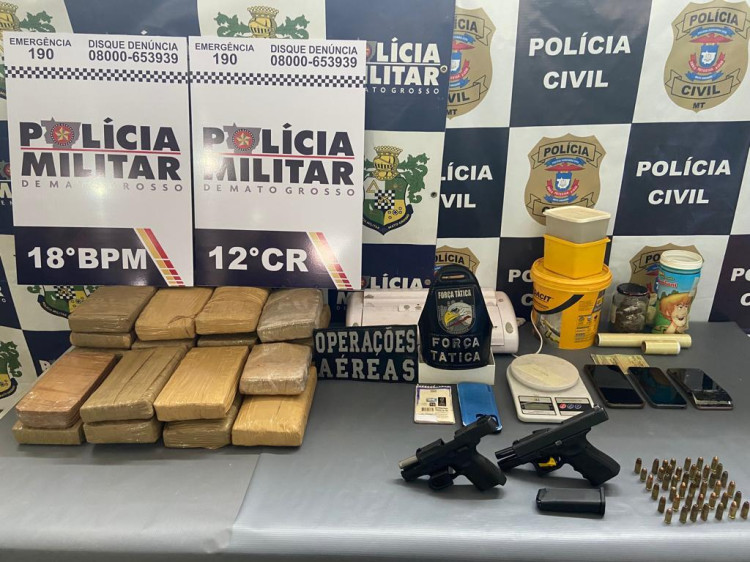 Operação Progressão: oito pessoas foram presas com armamentos e drogas