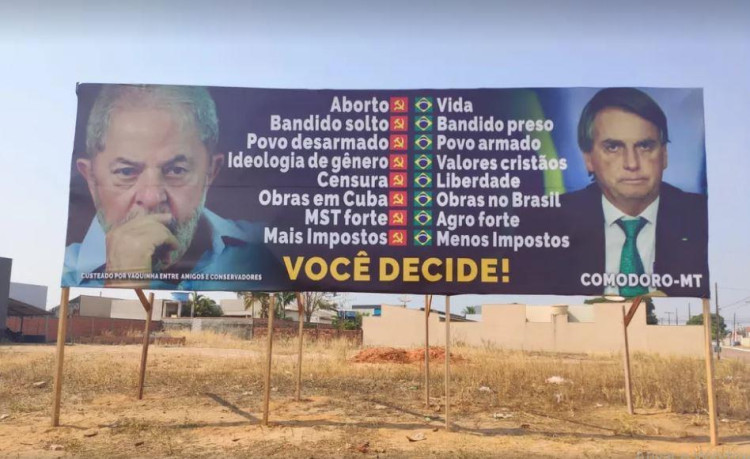 Outdoor irregular é retirado em Comodoro após determinação da Justiça Eleitoral