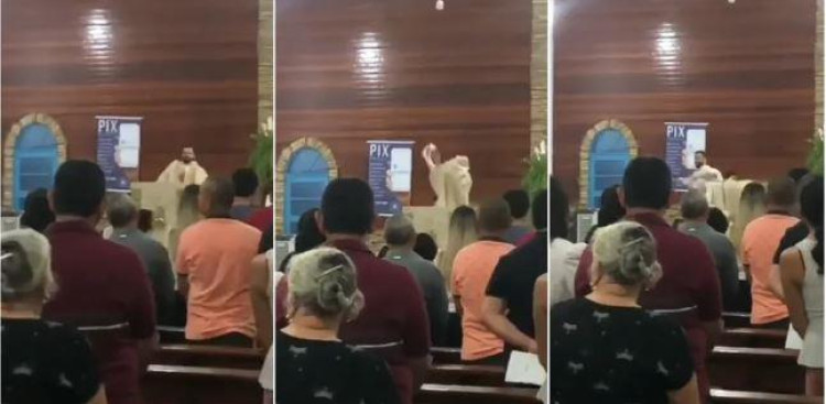 Padre tira a batina e abandona missa após discussão política em igreja