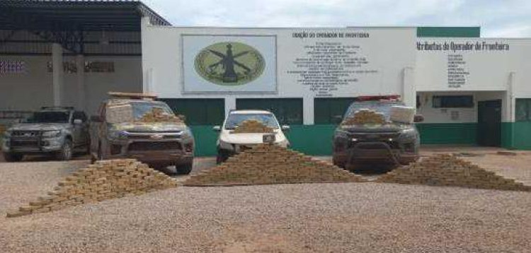 PF, Exército e Gefron apreende mais de 400 quilos de cocaína em Vila Bela