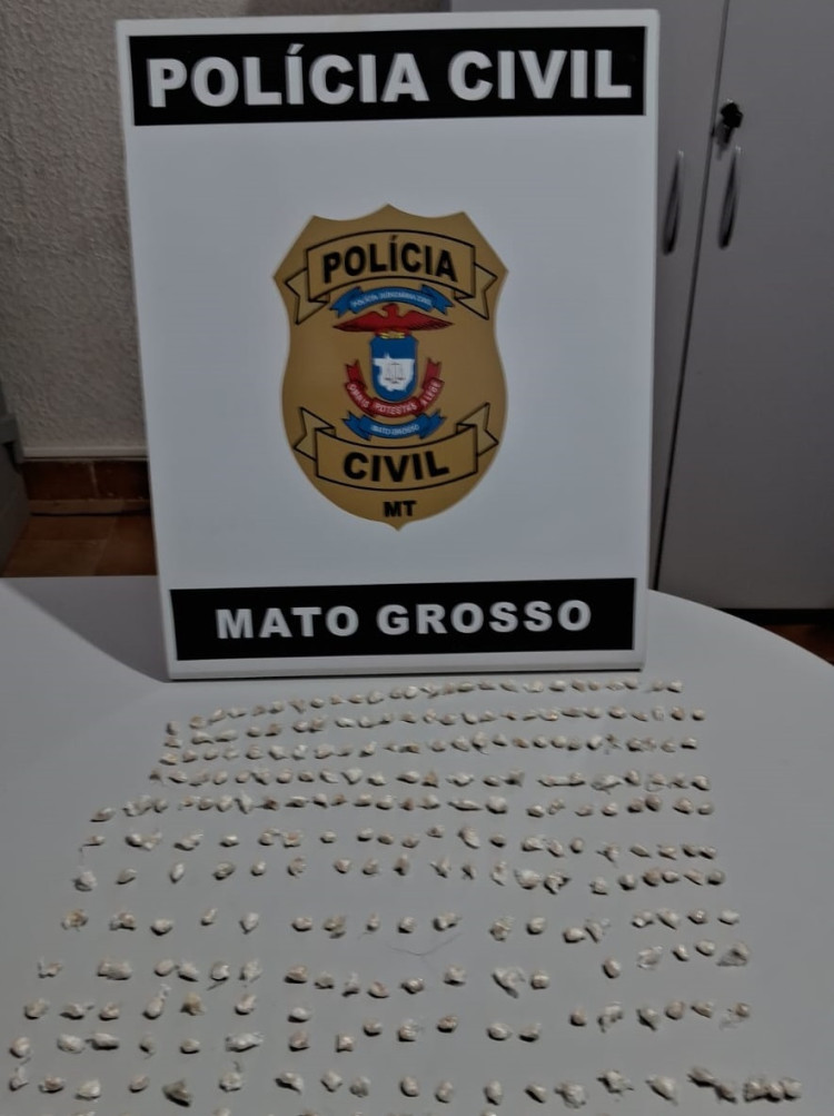 Polícia Civil apreende quase 300 papelotes de pasta base em residência de traficante