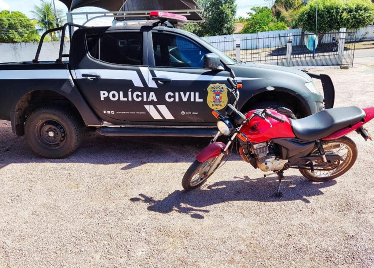 Polícia Civil recupera motocicleta furtada em Pontes e Lacerda e prende receptador