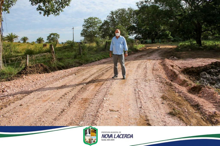 Prefeitura de Nova Lacerda continua trabalho de patrolamento em estradas vicinais