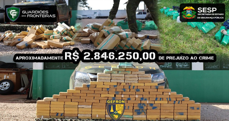 Seis pessoas são presas cruzando a fronteira com quase 150 kg de drogas