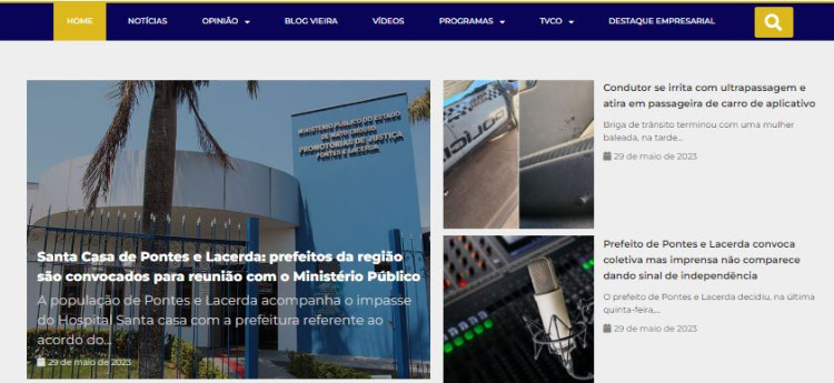 Site da Tv Centro Oeste ganha destaque em novas cidades e países