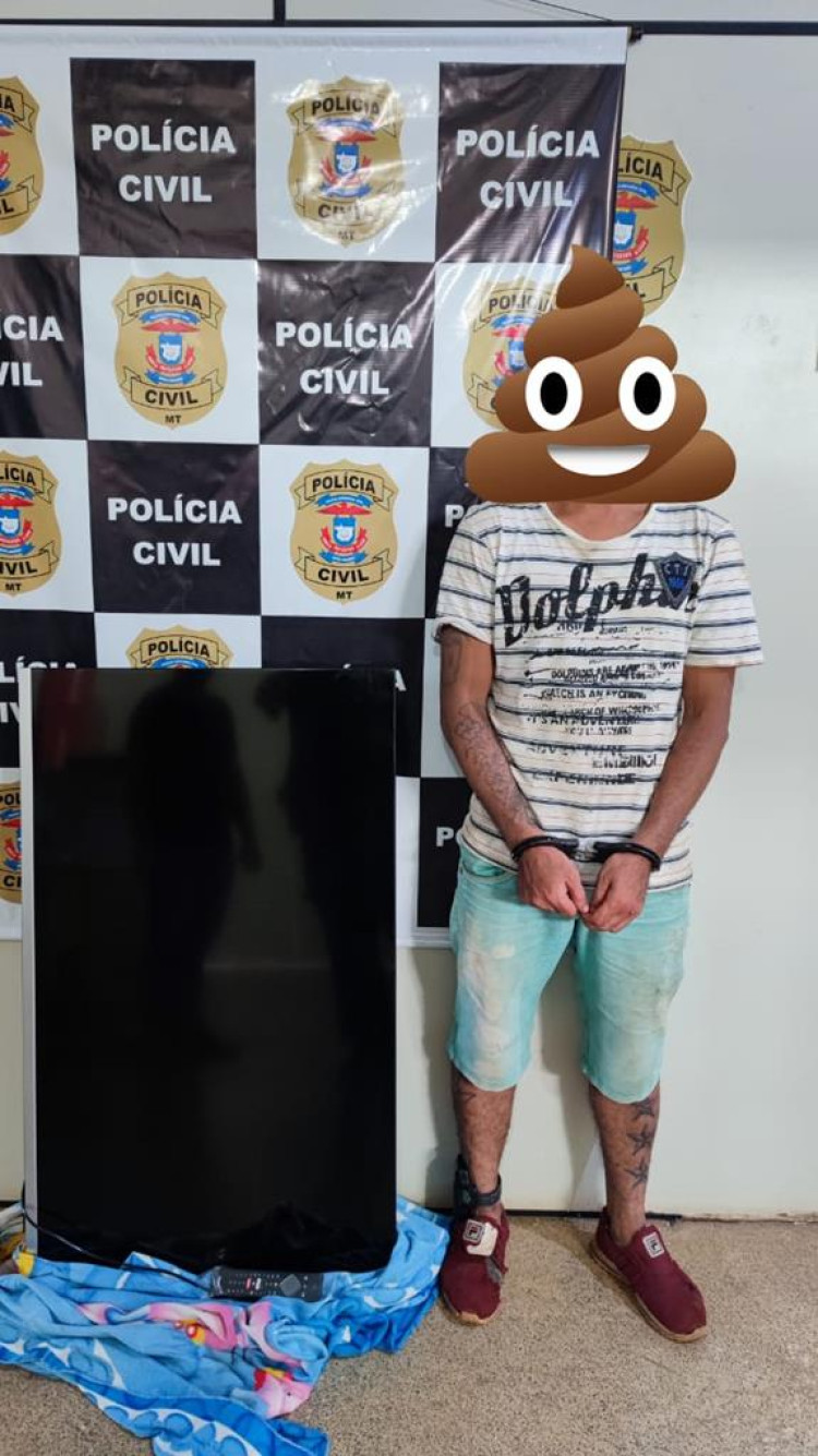 Suspeito furta TV do próprio irmão e acaba preso pela Policia Civil