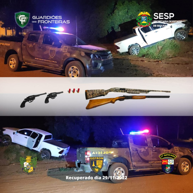 Suspeitos fazem família de refém em São José dos Quatro Marcos para roubar veículo, e morrem em confronto com Gefron