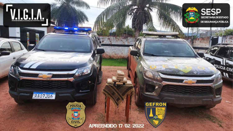 Tráfico de drogas: Gefron prende duas pessoas com cerca de oito quilos de maconha
