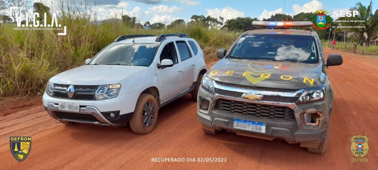 Veículos roubados em São Paulo são recuperados pelo Gefron em Porto Esperidião e Vila Bela
